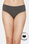 Zivame Low Rise Full Coverage Hipster Panty - Charcoal Melange — thumbnail 1